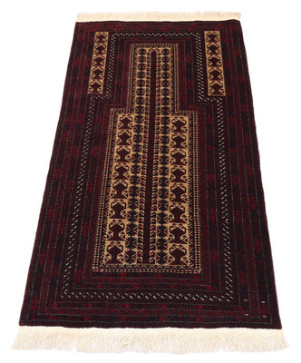 Alfombra afgana - 150 x 95 cm - rojo oscuro