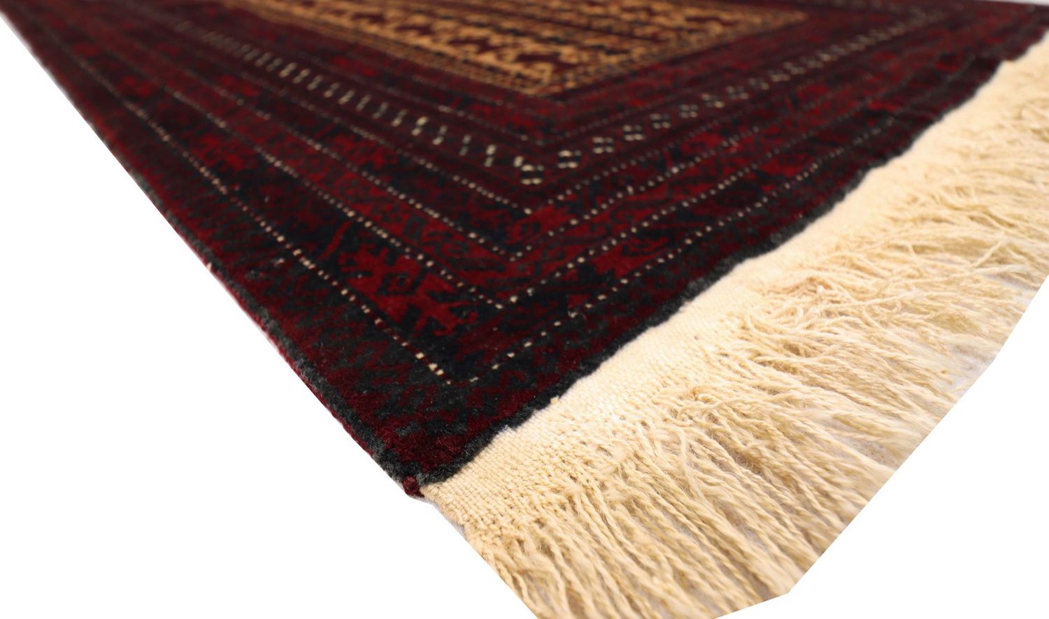 Alfombra afgana - 150 x 95 cm - rojo oscuro