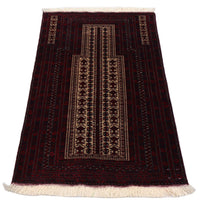 Alfombra afgana - 150 x 95 cm - rojo oscuro