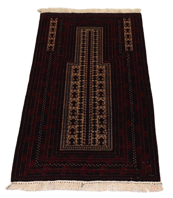 Alfombra afgana - 150 x 95 cm - rojo oscuro