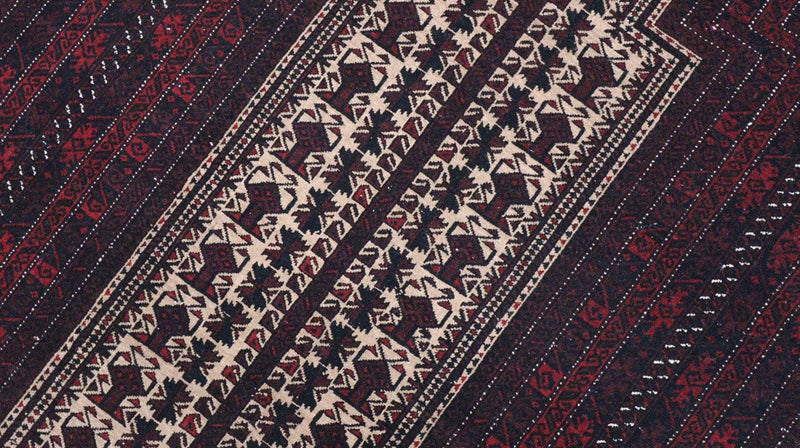 Alfombra afgana - 150 x 95 cm - rojo oscuro