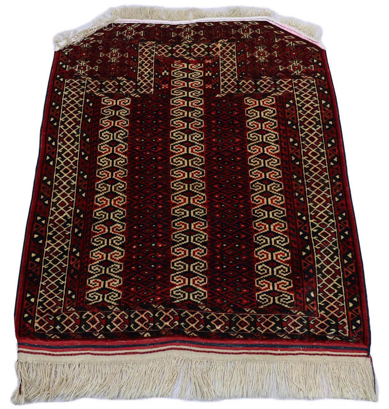 Alfombra Belutsch - 116 x 95 cm - rojo oscuro