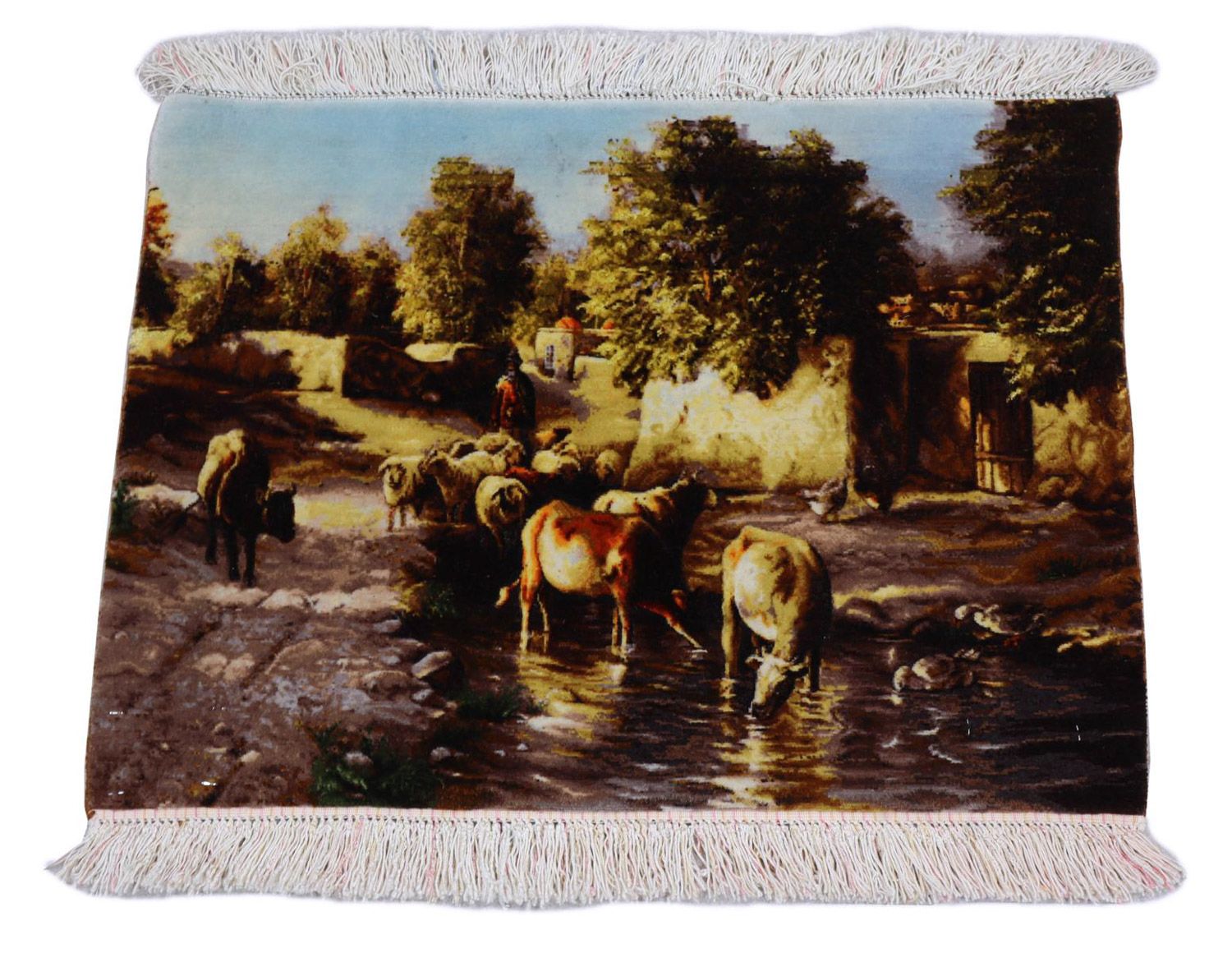 Alfombra persa - Tabriz - 72 x 50 cm - multicolor