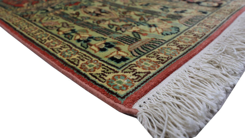 Alfombra de seda - Seda de Cachemira - 88 x 63 cm - multicolor