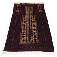Alfombra afgana - 150 x 95 cm - rojo oscuro