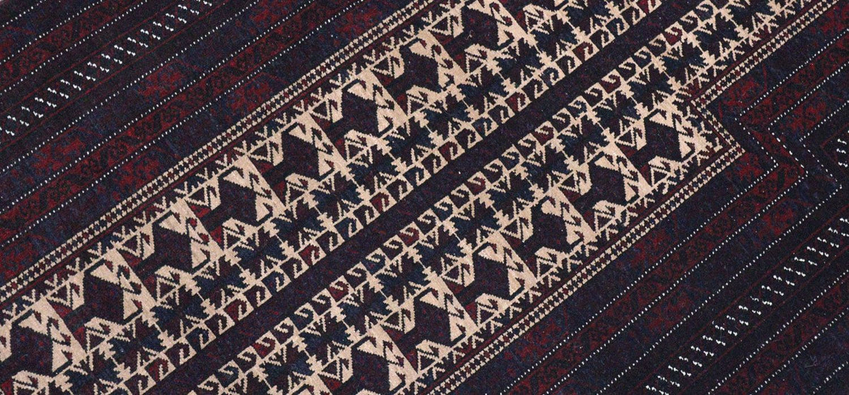 Alfombra afgana - 150 x 95 cm - rojo oscuro