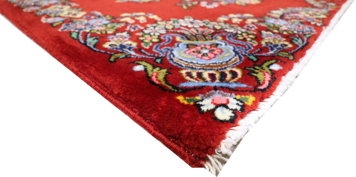 Alfombra persa - Ghom - 98 x 70 cm - rojo