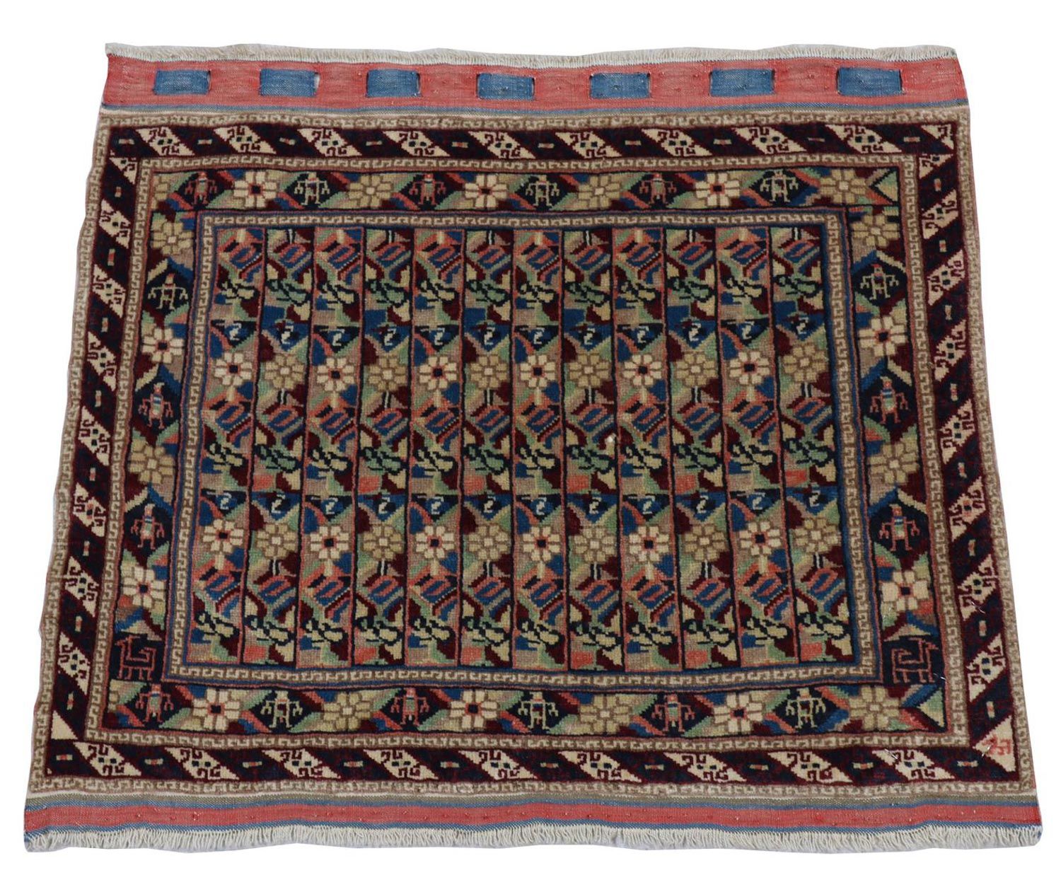 Alfombra afgana - Bukhara - 75 x 56 cm - azul