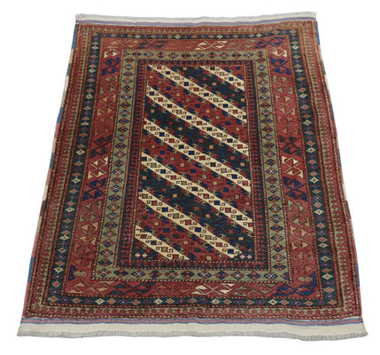 Alfombra afgana - Bukhara cuadrado  - 103 x 93 cm - azul oscuro