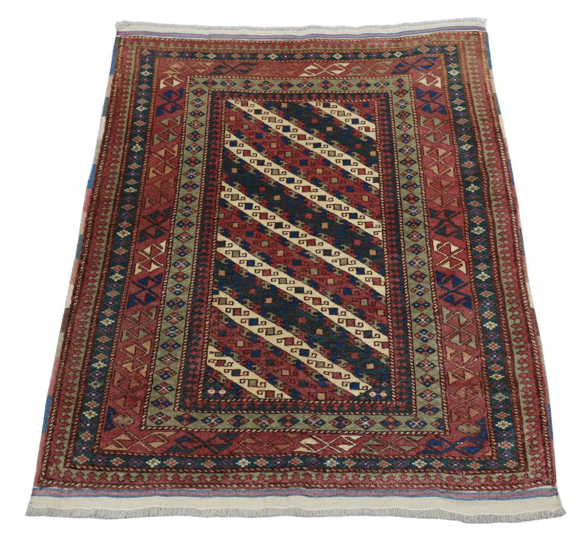 Alfombra afgana - Bukhara cuadrado  - 103 x 93 cm - azul oscuro
