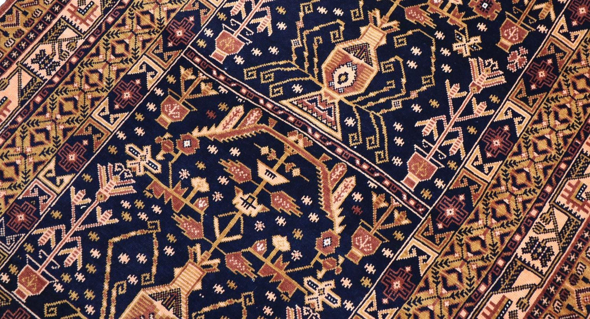 Alfombra afgana - 140 x 102 cm - negro