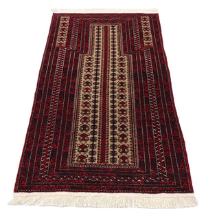 Alfombra Belutsch - 120 x 80 cm - rojo oscuro