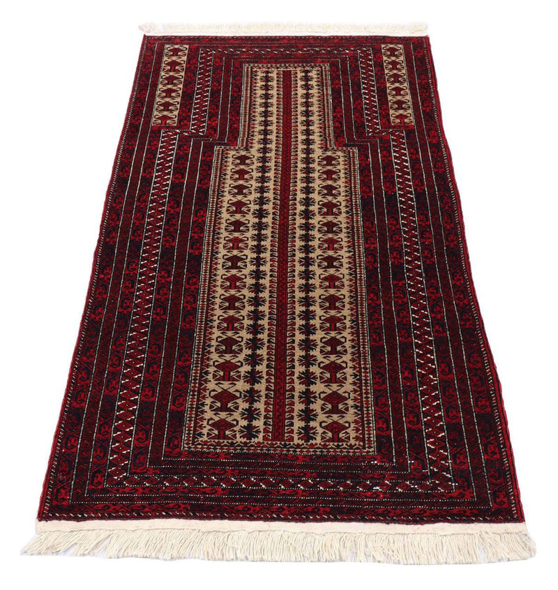 Alfombra Belutsch - 120 x 80 cm - rojo oscuro
