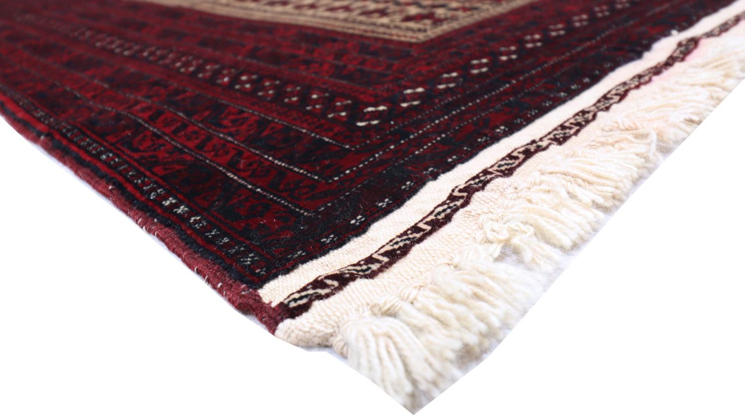 Alfombra afgana - 150 x 95 cm - rojo oscuro