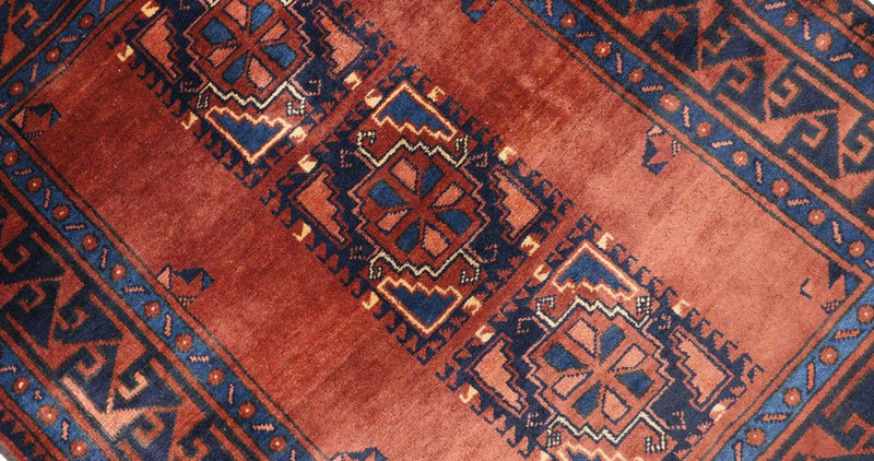 Alfombra afgana - 115 x 94 cm - óxido