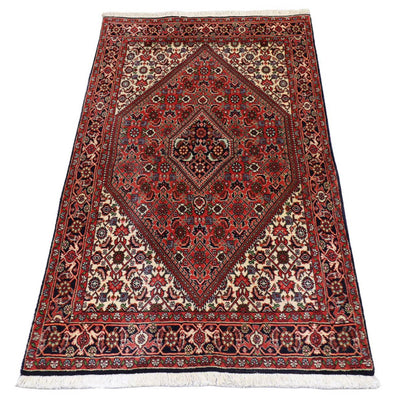Alfombra persa - Bidjar - 141 x 76 cm - rojo