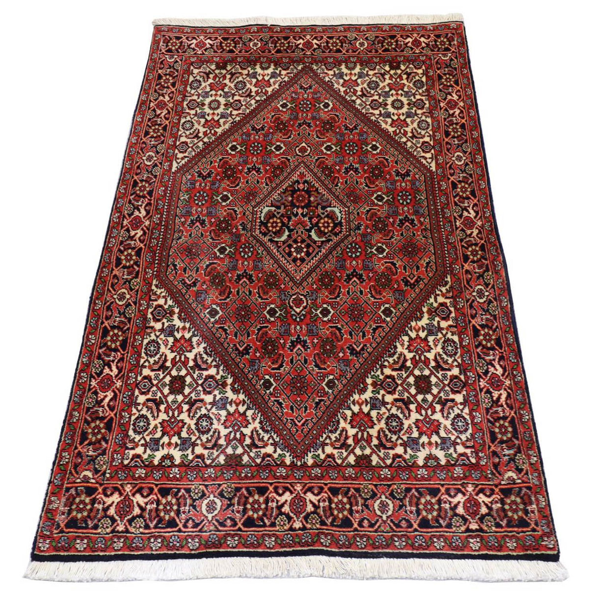 Alfombra persa - Bidjar - 141 x 76 cm - rojo