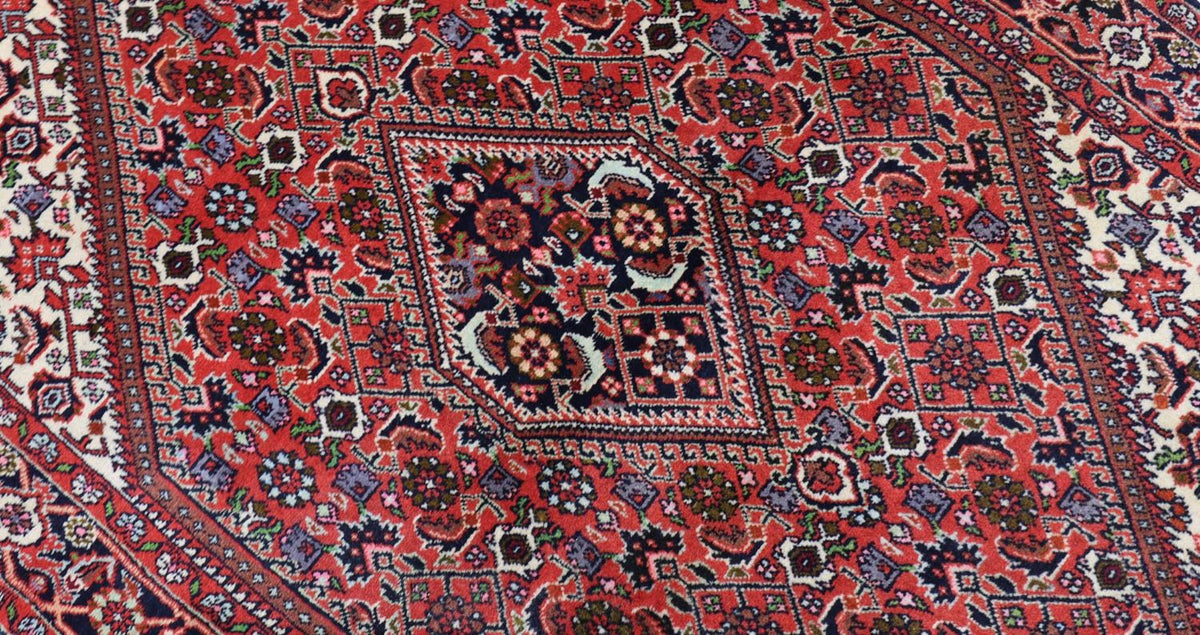 Alfombra persa - Bidjar - 141 x 76 cm - rojo