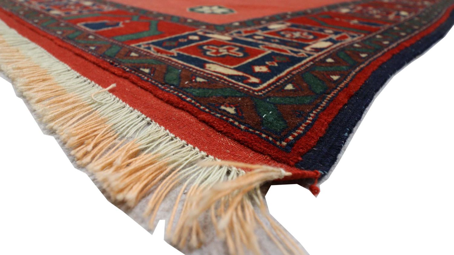 Alfombra afgana cuadrado  - 202 x 197 cm - rojo
