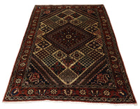 Alfombra persa - Nómada - 204 x 142 cm - rojo oscuro