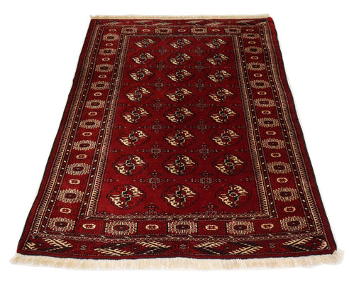 Alfombra Turkaman - 182 x 137 cm - rojo oscuro