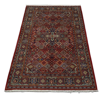 Alfombra persa - Keshan - 220 x 140 cm - rojo oscuro