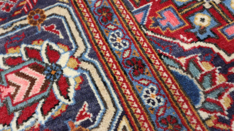 Alfombra persa - Keshan - 220 x 140 cm - rojo oscuro