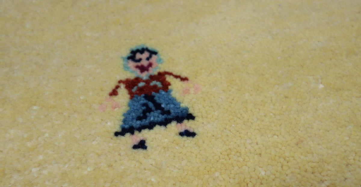 Alfombra Gabbeh - Loribaft Persa - 155 x 128 cm - verde oliva