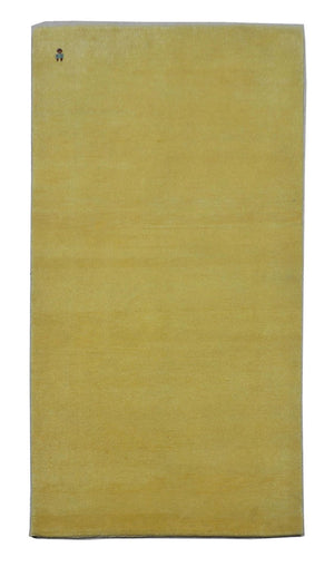 Alfombra Gabbeh - Loribaft Persa - 190 x 102 cm - verde oliva