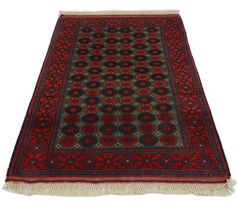 Alfombra afgana - 170 x 130 cm - rojo oscuro