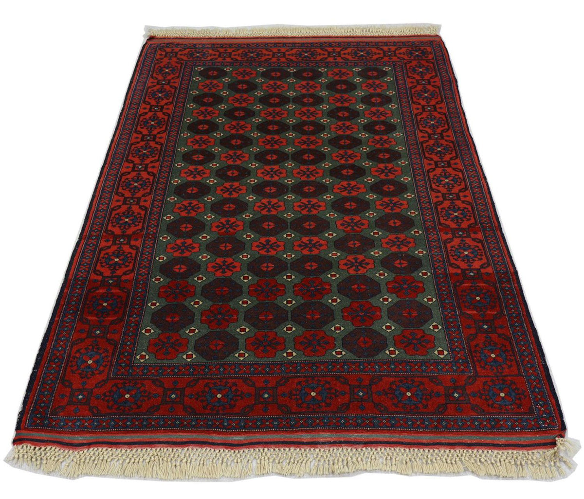 Alfombra afgana - 170 x 130 cm - rojo oscuro