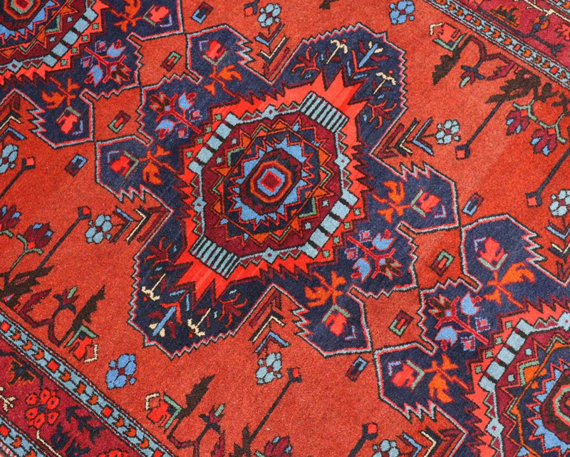 Alfombra oriental - 207 x 121 cm - rojo oscuro