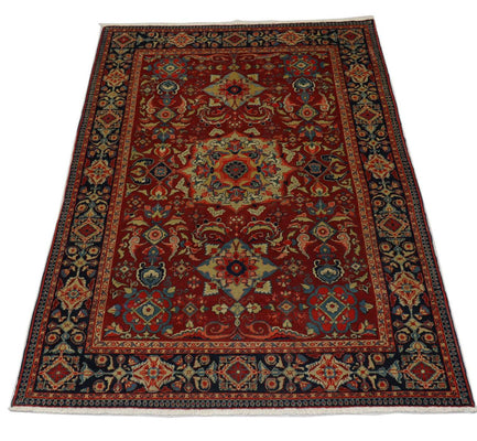 Alfombra oriental - 205 x 139 cm - rojo oscuro