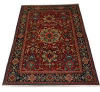 Alfombra oriental - 205 x 139 cm - rojo oscuro