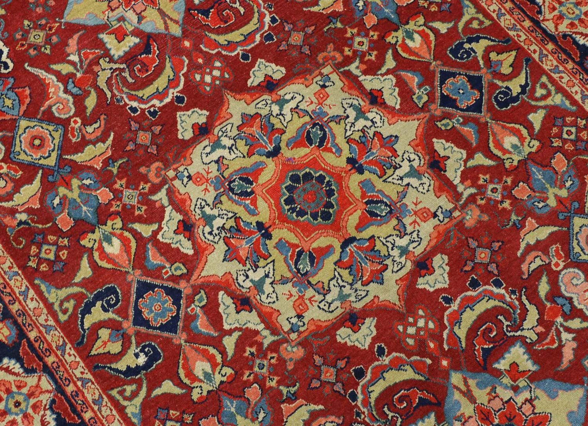Alfombra oriental - 205 x 139 cm - rojo oscuro