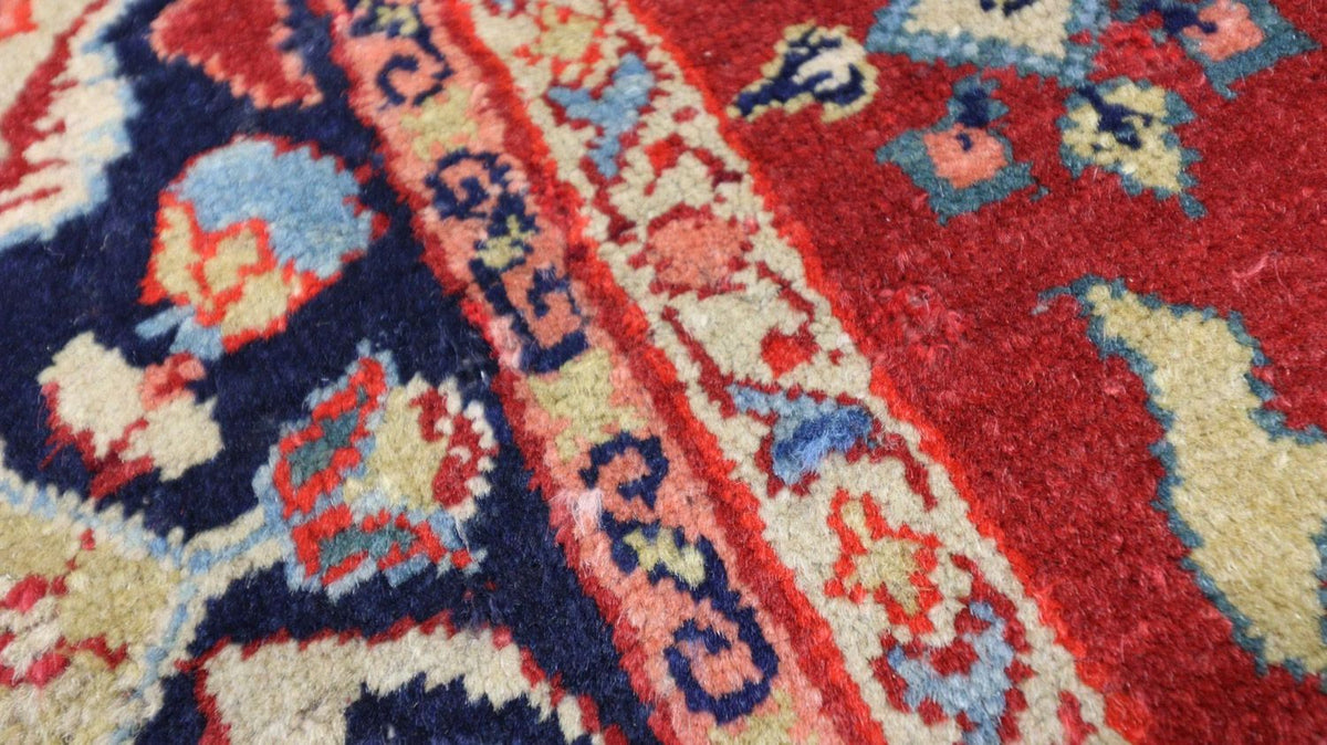 Alfombra oriental - 205 x 139 cm - rojo oscuro