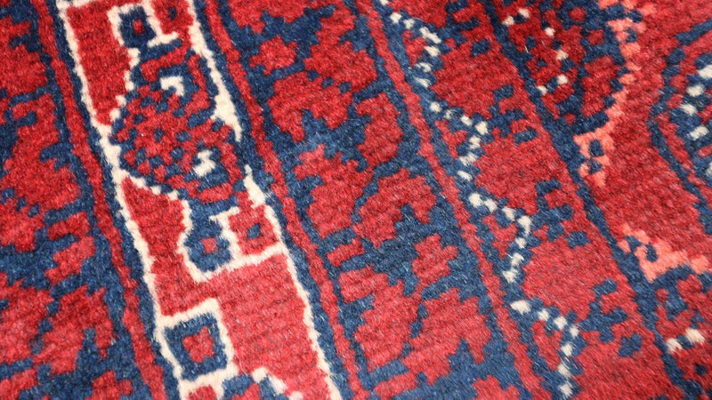 Alfombra afgana - 195 x 151 cm - rojo oscuro