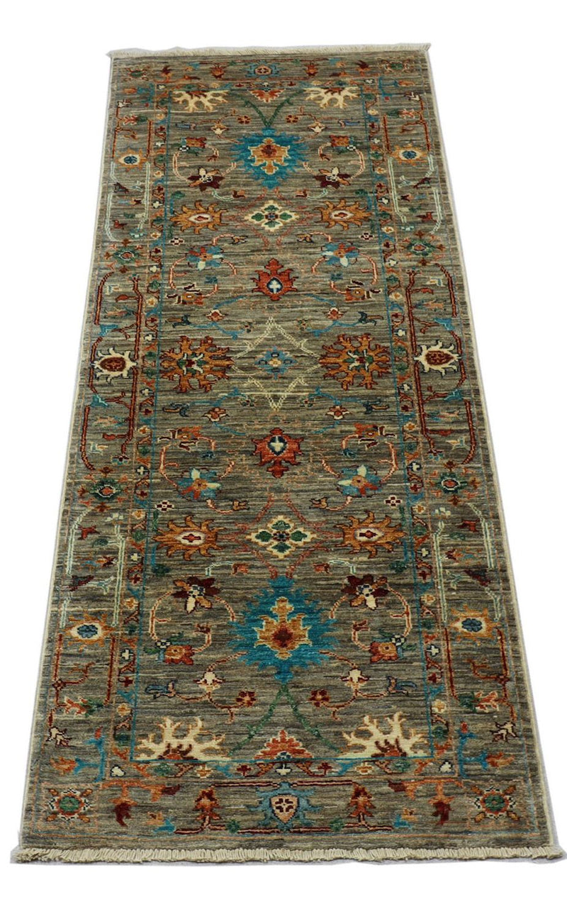 Alfombra de pasillo Alfombra Ziegler - 201 x 77 cm - verde oliva