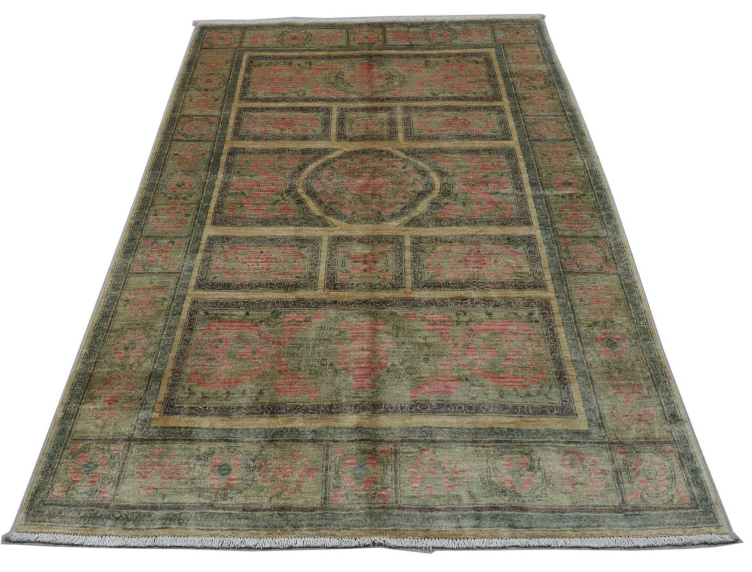 Alfombra Ziegler - 220 x 120 cm - verde oliva