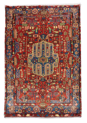 Alfombra persa - Nómada - 215 x 154 cm - rojo