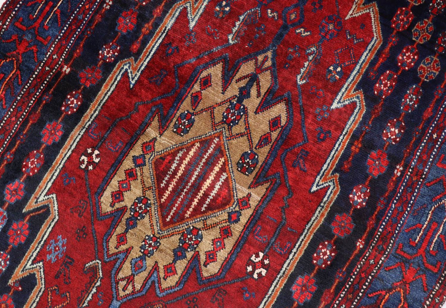 Alfombra Gabbeh - Loribaft Persa - 243 x 133 cm - rojo