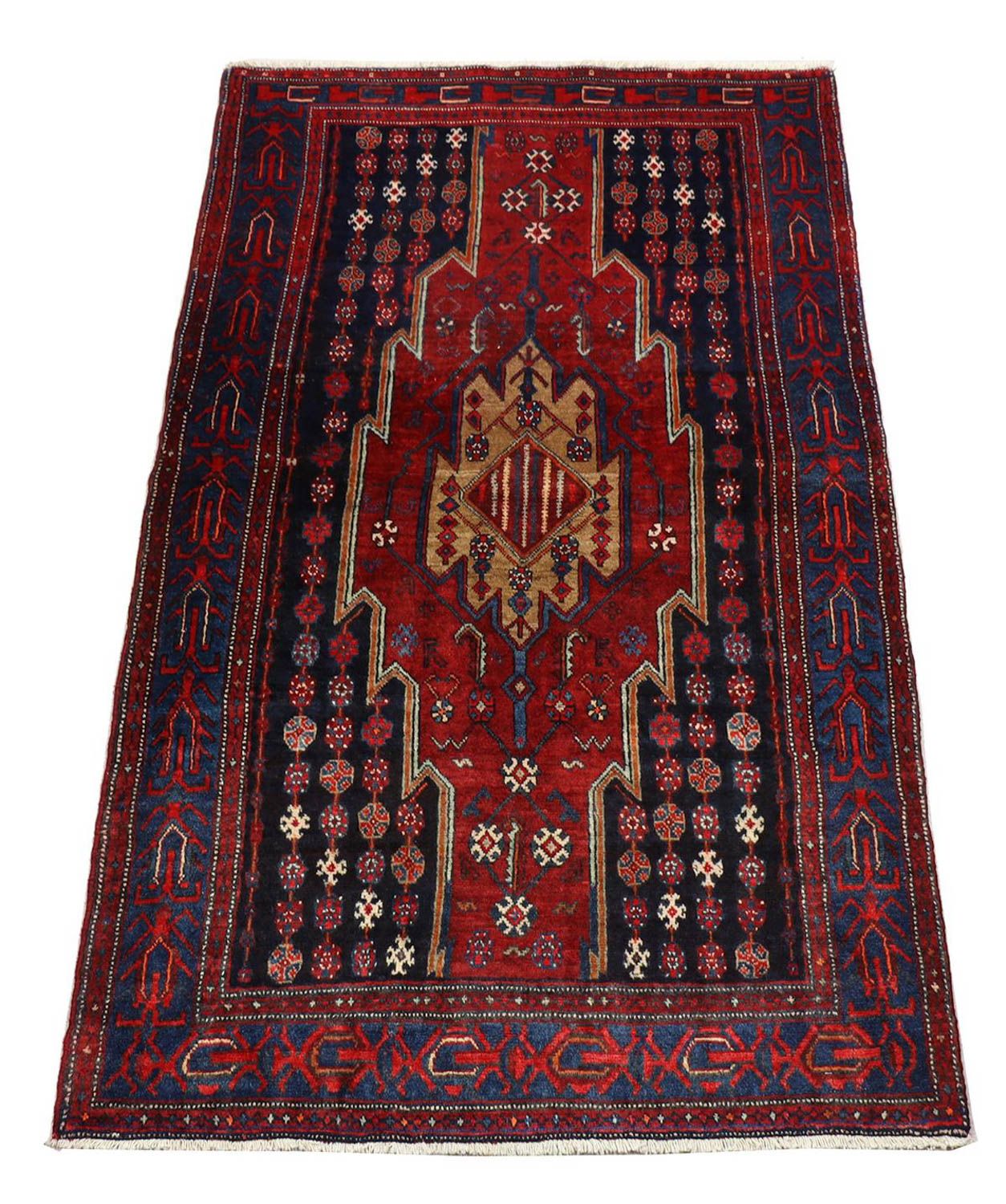 Alfombra Gabbeh - Loribaft Persa - 243 x 133 cm - rojo