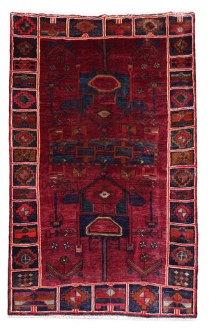 Alfombra Gabbeh - Loribaft Persa - 220 x 160 cm - rojo claro