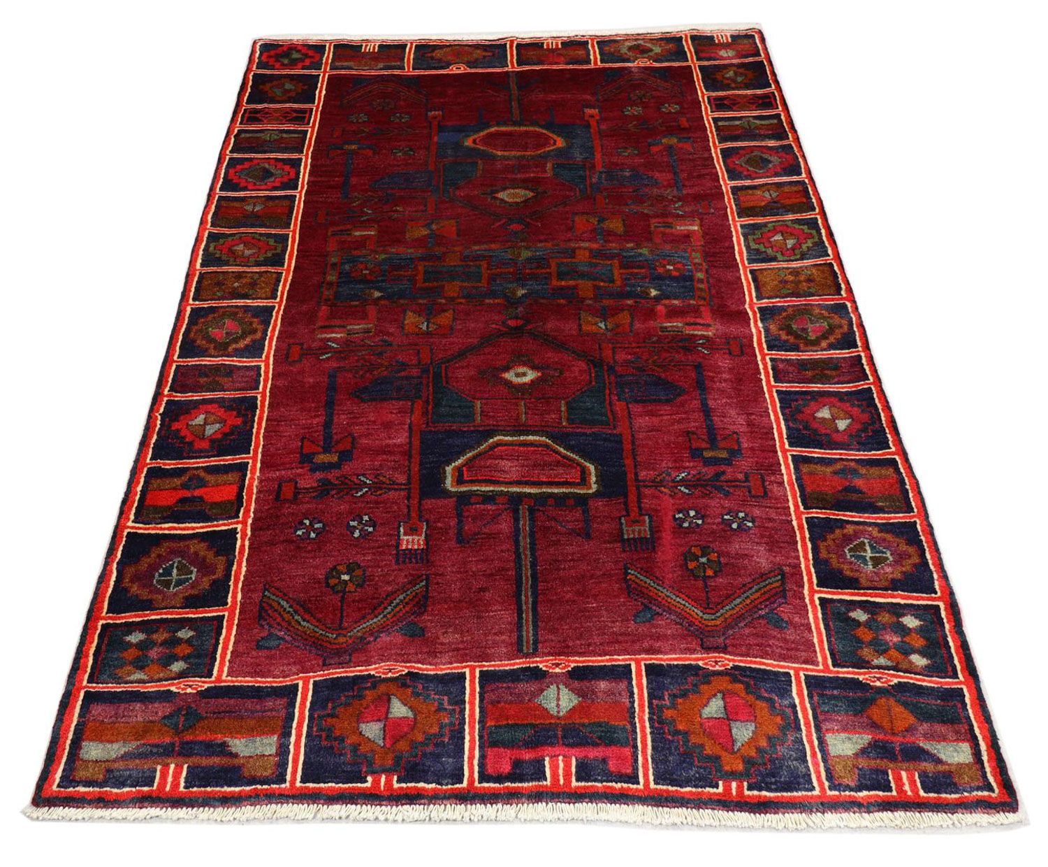 Alfombra Gabbeh - Loribaft Persa - 220 x 160 cm - rojo claro