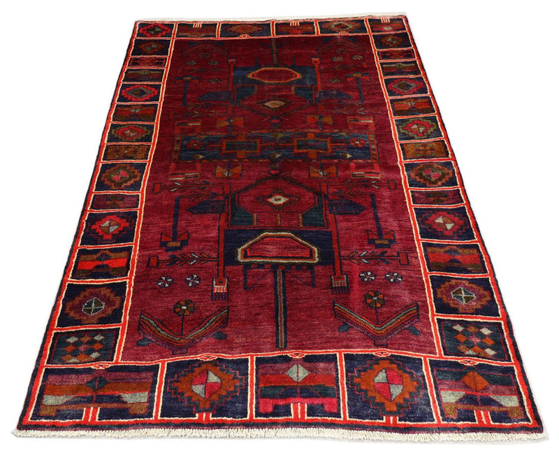 Alfombra Gabbeh - Loribaft Persa - 220 x 160 cm - rojo claro