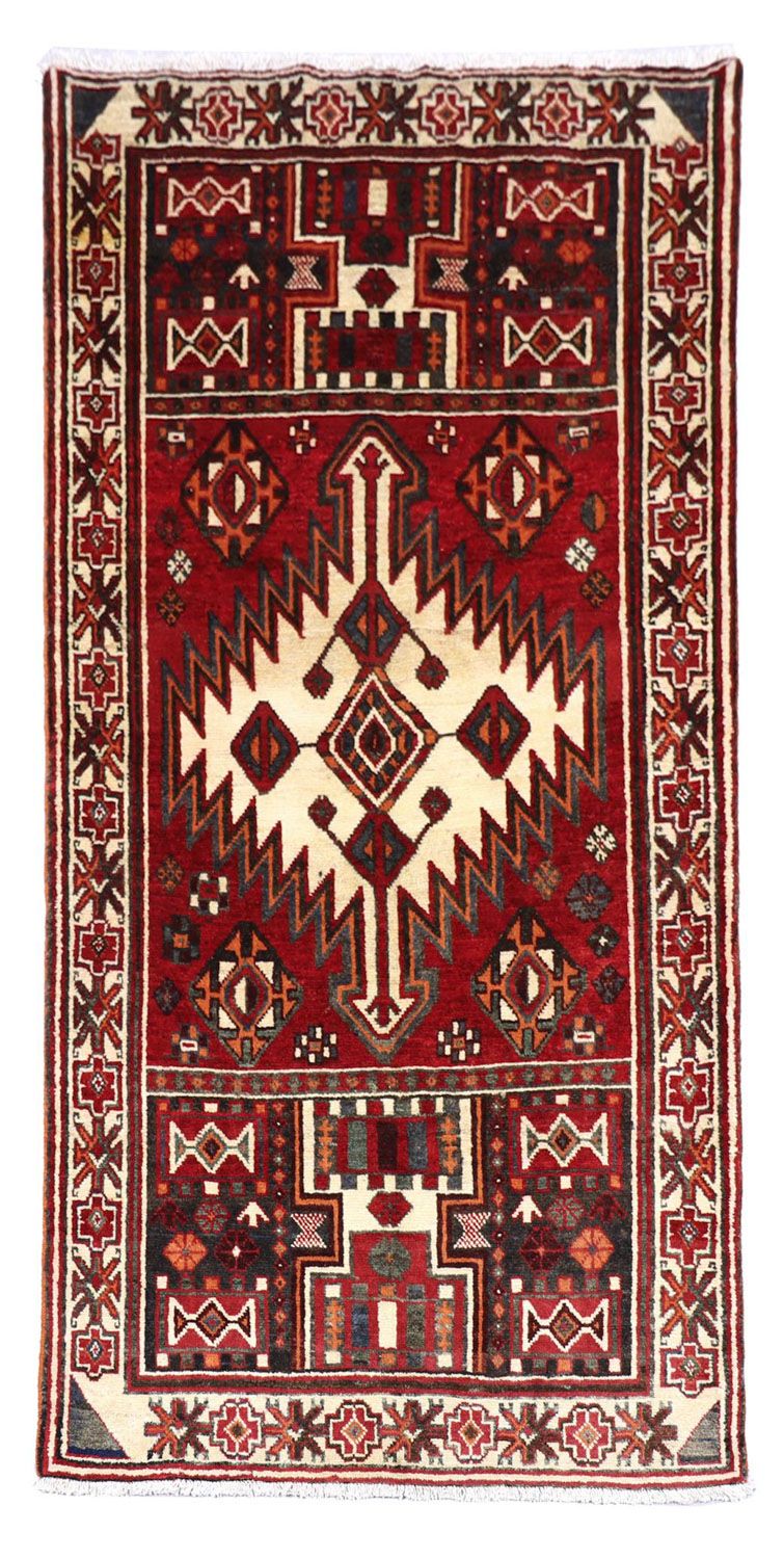 Alfombra de pasillo Alfombra persa - Nómada - 245 x 135 cm - rojo
