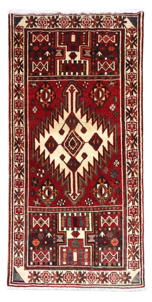 Alfombra de pasillo Alfombra persa - Nómada - 245 x 135 cm - rojo