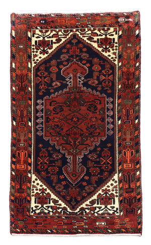 Alfombra persa - Nómada - 207 x 135 cm - negro