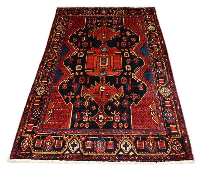 Alfombra persa - Nómada - 202 x 138 cm - negro