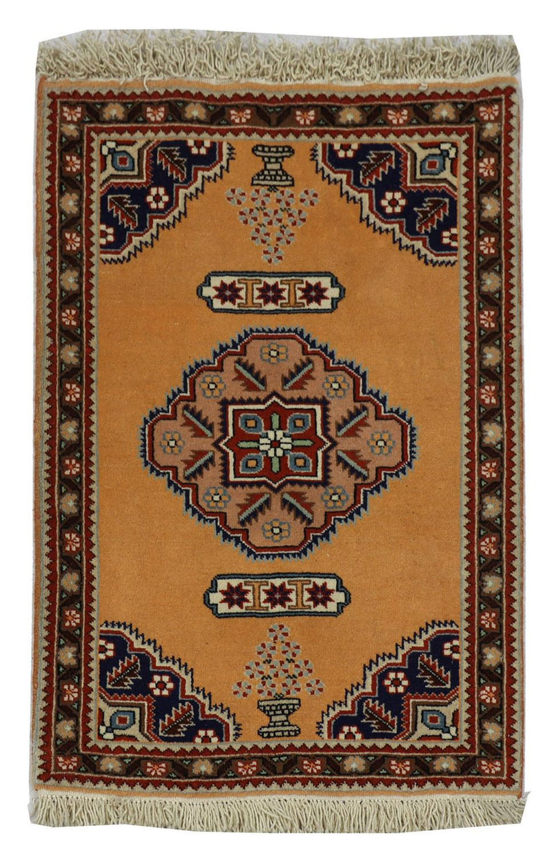 Alfombra persa - Nómada - 99 x 71 cm - oro